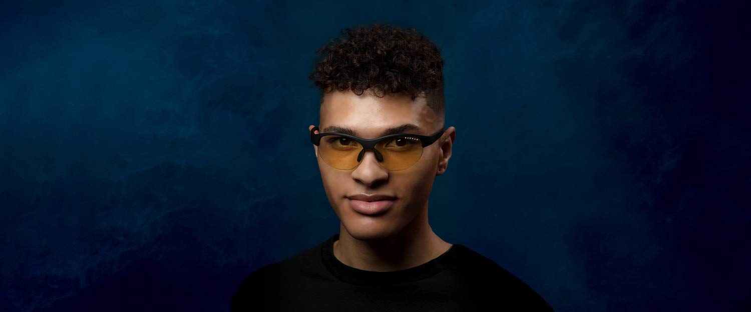 Gunnar Blaulichtfilter-Brille - 6-Siege - ASH - Onyx - Amber/Sun | Computer-/Gaming-Brille - 6-Siege ASH - Onyx - Amber/Sun Shift - 65–90 % Blaulicht- & 100 % UV-Schutz - Patentiert