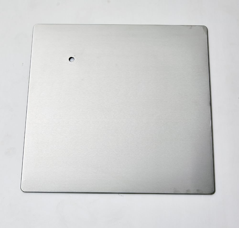 F39 Eurohandisplay Plaque en métal pour mannequins de vitrine en acier inoxydable argenté 39 x 39 cm 3,99 kg Avec mandrin