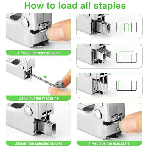 AECCN Staple Gun with 2100 Staples - 3 in 1 Heavy Duty staple Gun Kit with Remover, Durable Stainless Steel Upholstery Stapler for Fixing Material, Decoration DIY, Carpentry, Furniture 6 AECCN Staple Gun with 2100 Staples - 3 in 1 Heavy Duty staple Gun Kit with Remover, Durable Stainless Steel Upholstery Stapler for Fixing Material, Decoration DIY, Carpentry, Furniture - Image 6