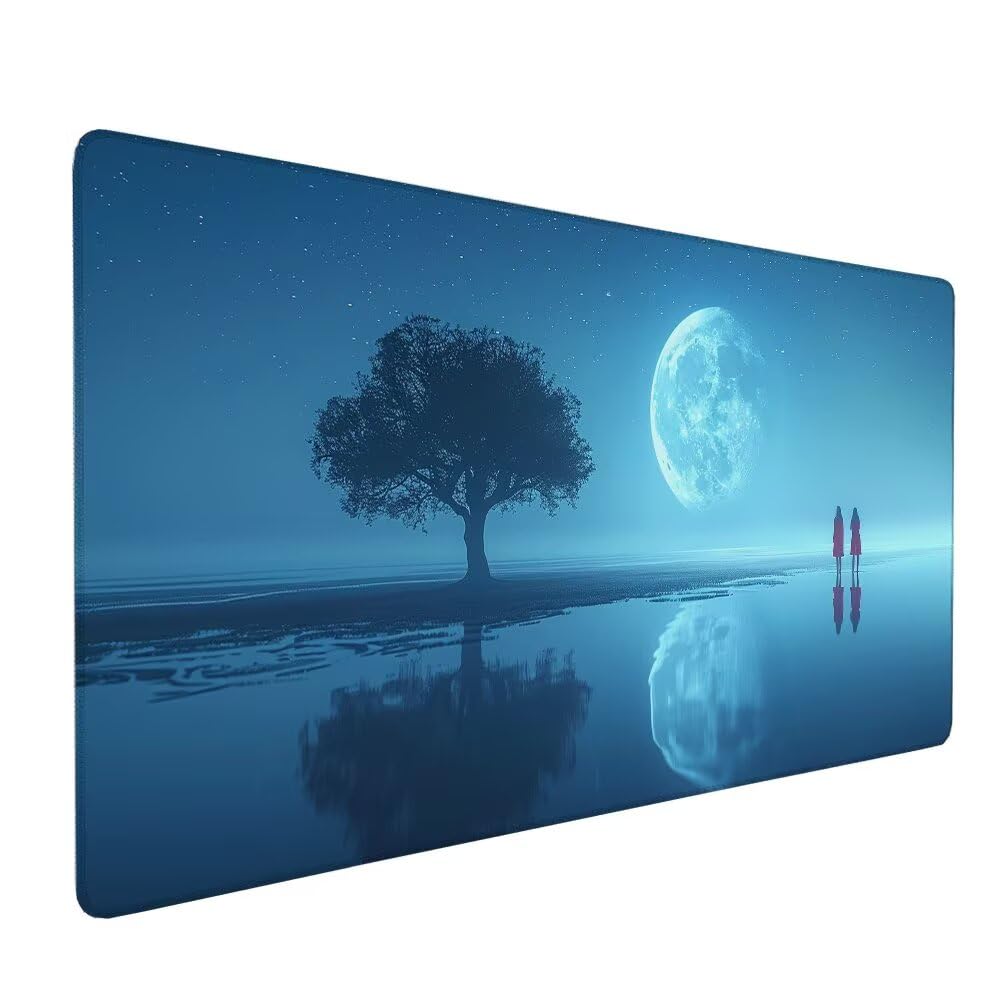Giapponese Tappetino Mouse XXL 1000x500x3mm, Gaming Tappetino Mouse Paesaggio Mousepad con Base in Impermeabile Gomma Antiscivolo per Tastiera, PC, Computer Ufficio Idea Regalo Festa del Papà X-926