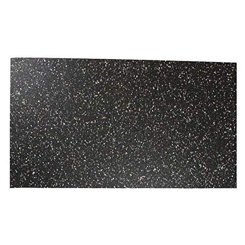 Rubber Sheet, Recycles Rubber, Width 48 in, Length 12 in, Rubber Thickness 1/4 in, 60A