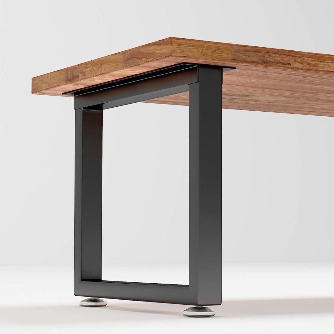 HIRVALL 16 inch Heavy Duty Metal Legs for Table Furniture Desk Legs, Bench Coffee Table_Set_of_02_Black (Square_Shape_Leg) (B0CS96XH21) Amazon Price History, Amazon Price Tracker