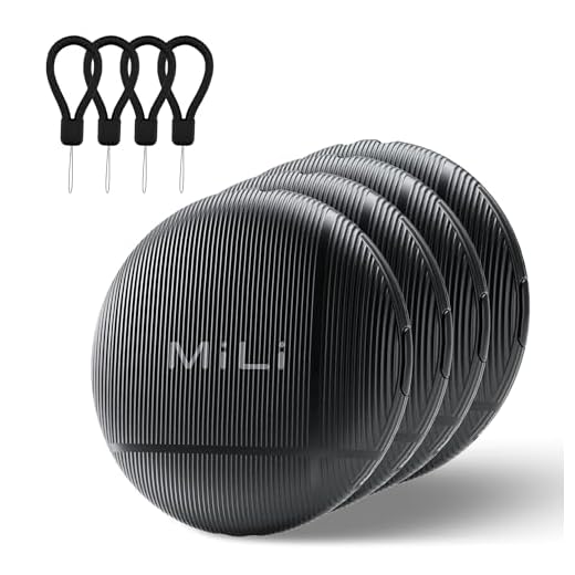 LiTag - Bluetooth Tracking Tag for Android. Smart Tracker for Google Find My Device (Find Hub) App. Item Finder Locator for Keys, Luggage, Suitcase, Backpack, Purse (4 Pack)