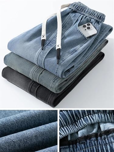 Men Plus Size Jeans Loose Straight Denim Pants Big Size Baggy Trousers2