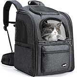 ペキュート Pecute 犬 リュック イヌ キャリー リュック 犬用・猫用 ペット キャリーバッグ 肩の負担軽減 ペットバッグ 軽量 折りたたみ式 ペットケージ お出かけ ドライブ 旅行 通院 防災 避難用 キャリー