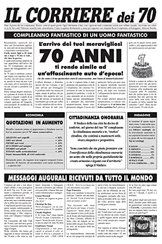 Bombo Biglietto Auguri Giornale Compleanno 70 Anni Amico