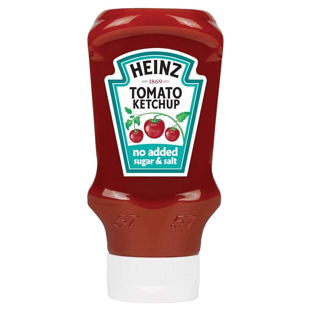Heinz Tomato Ketchup with No Added Sugar & Salt (Imported), 425g + Hubsch tandoori peanuts 50g