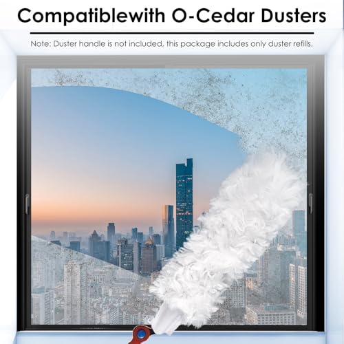 Image of (25 Count) Duster Refills Compatible with Ocedar O-Cedar Flex & Catch Dusters, Disposable Heavy Duty Dust Refills, Multi-Surface Duster Replacement Kit, Dust Removal Brush Heads, Soft microfibers