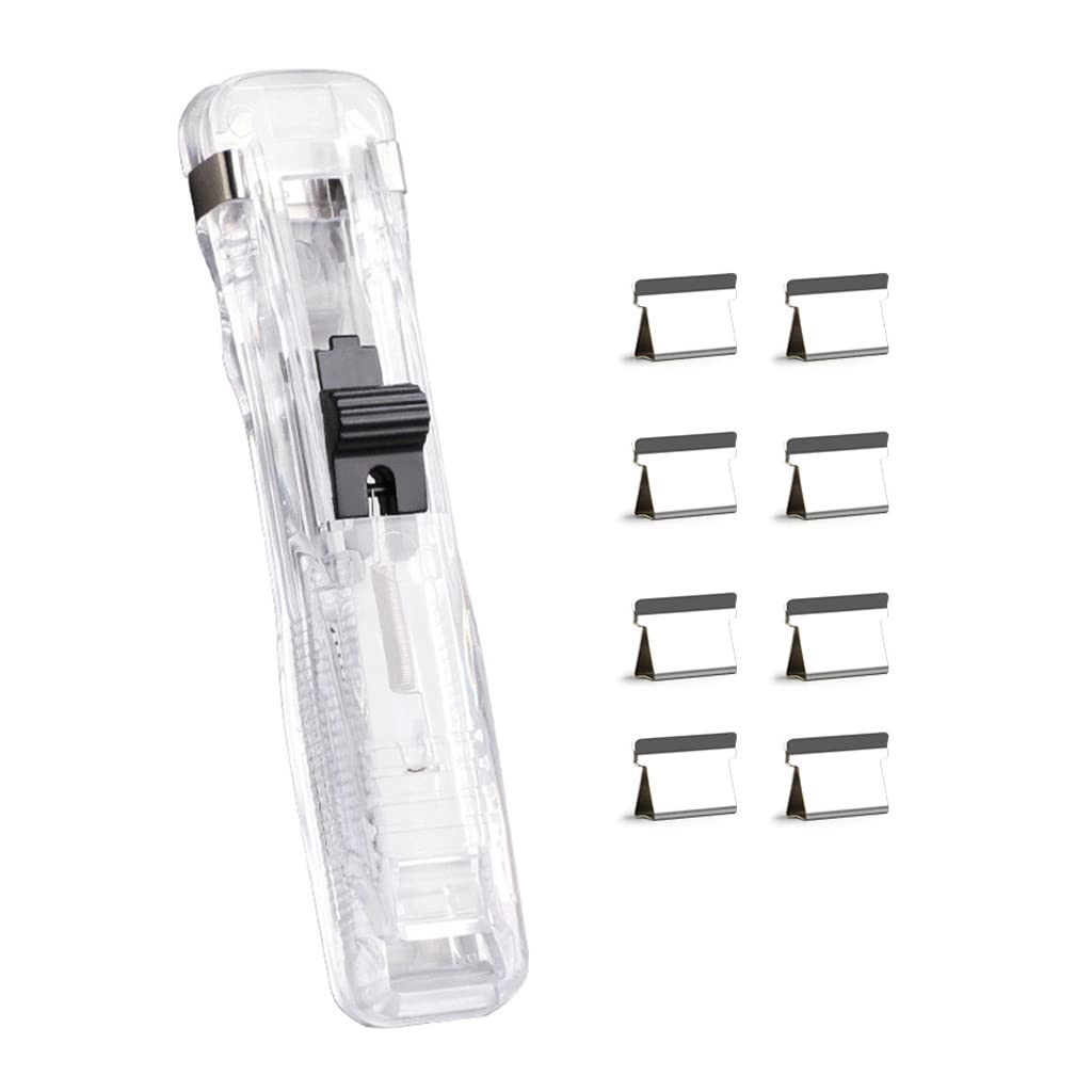 WANGCL Lot De 50 Pinces à Papier Transparentes Avec Distributeur - Pour Bureau Et École
