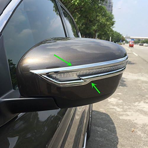 ZiWwen2pcs Chrome Styling Door Rearview Mirror Singal Trim for Nissan Rogue Murano Rogue Sport Pathfinder