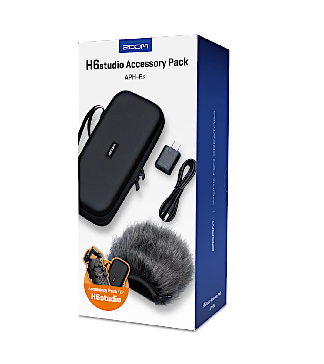 Zoom - APH-6e (versione UE), pacchetto di accessori per il registratore per cellulare H6essential, custodia, parabrezza, adattatore di alimentazione, cavo USB-C
