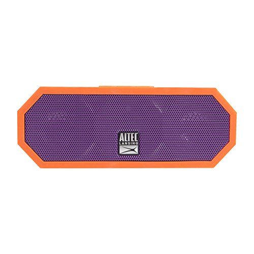 Altec Lansing IMW449 Jacket H2O 4 Rugged Floating Ultra Portable Bluetooth Waterproof Speaker with up to 10 Hours of Battery Life, 100FT Wireless Range and Voice Assistant Integration (Orange/Purple)