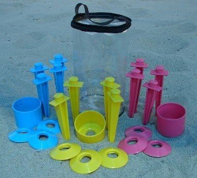 Beach Tacs - KEEP EVERYTHING NEAT AND CLEAN AT THE BEACH - COLOR PINK (MADE IN THE U.S.A.)