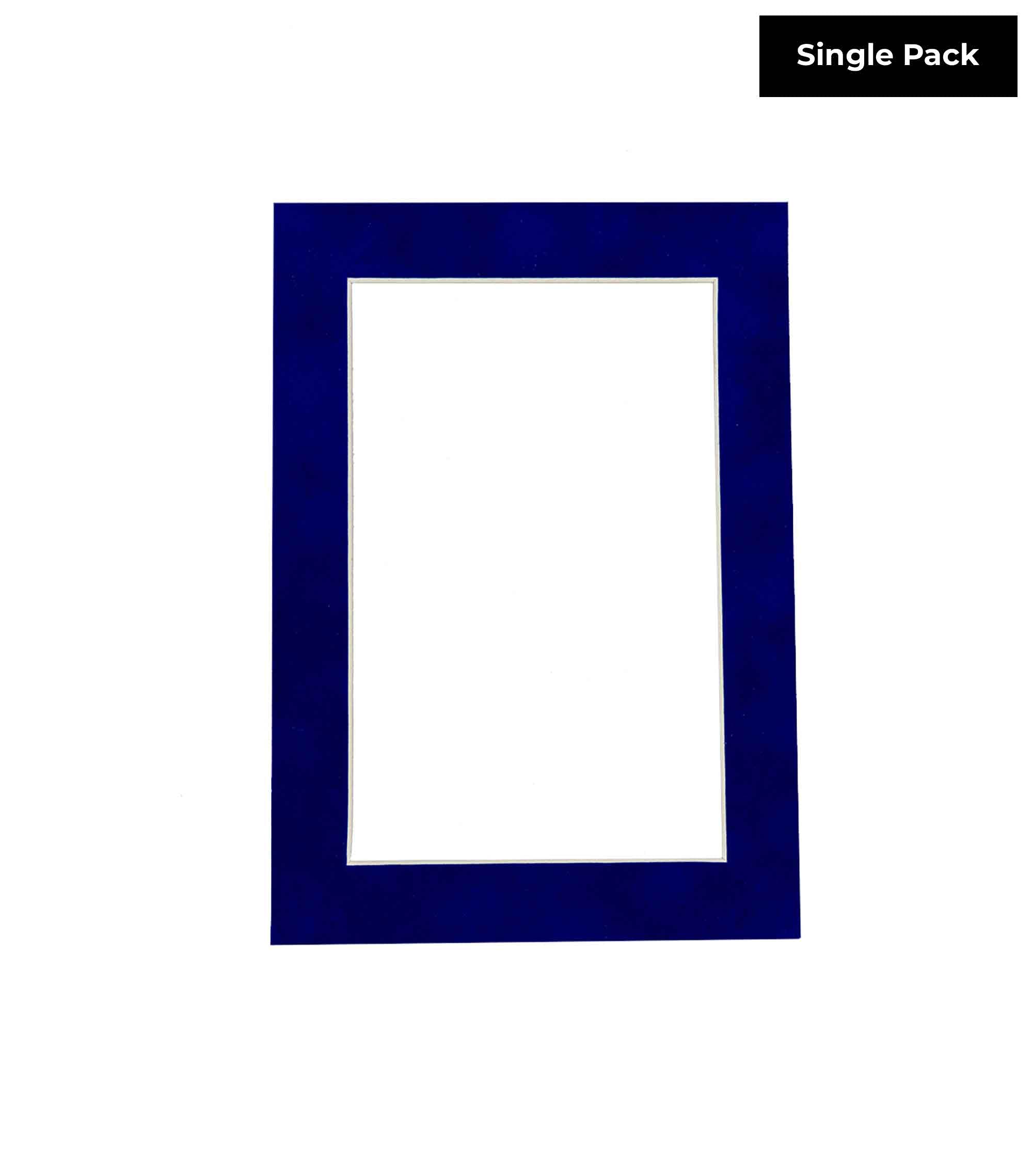 11x17 Mat for 8.5x11 Photo - Precut Royal Blue Suede Picture Matboard for Frames 11 x 17 Inches - Bevel Cut Matte to Display Art 8.5 x 11 Inches - Acid Free ONE MAT with Backing Board & Clear Bag