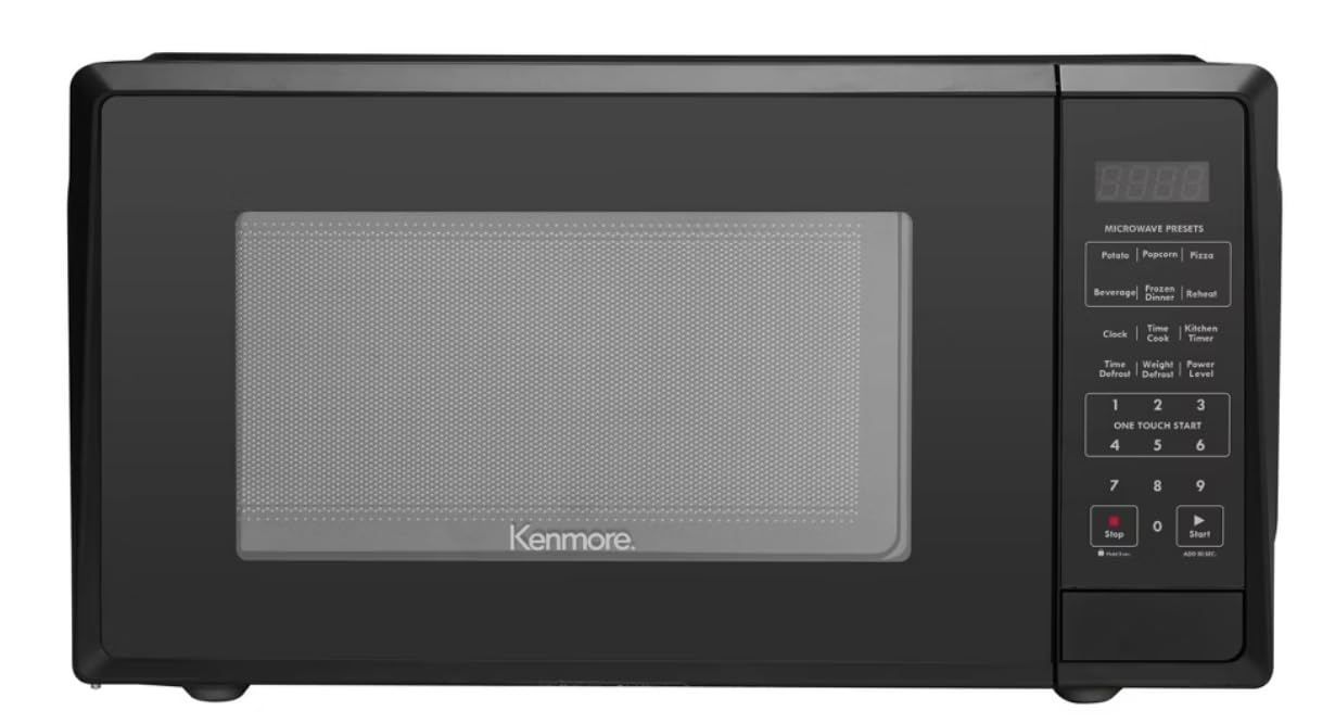 Kenmor 900W Countertop Microwave Black