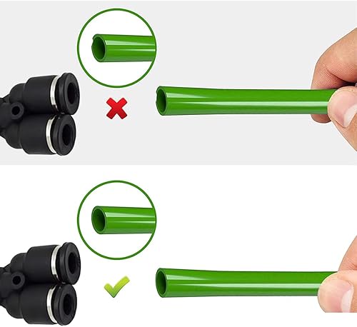 Vista 10 de utah pneumatic Conexiones en T de 1/4 de pulgada (paquete de 10) para líneas de aire y sistemas neumáticos de conexión rápida