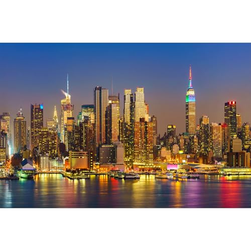 Vue panoramique de Manhattan décorations de fond paysage urbain lumineux