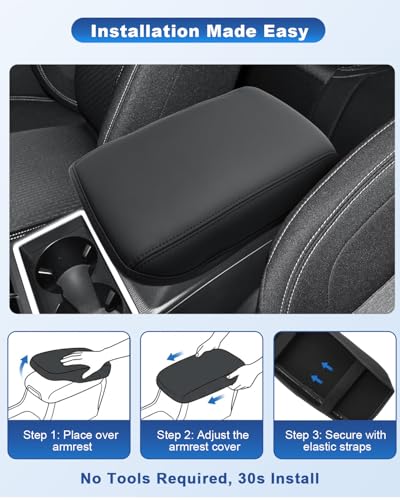 Image of CDEFG for 2025 2026 Outlander Sport Accessories Center Console Cover, for 2021-2025 2026 Outlander Sport Armrest Cover Middle Console Pad Arm Rest Cushion Leather Cover