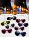 Aeergured 10 Pack Heart Sunglasses for Women Men Heart Effect Diffraction Glasses Oversized Bachelorette Party Sunglasses