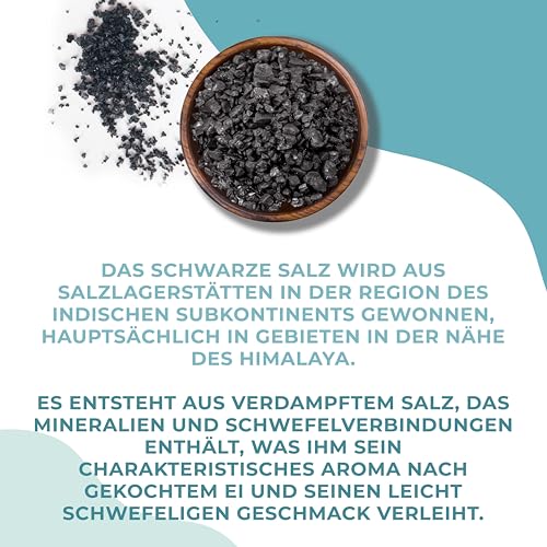 Schwarzes Himalayasalz, Grob, Kala Namak. 100% Natürlich, Ohne Zusatzstoffe, Unraffiniert. Eiergeschmack, Höherer Gehalt An Spurenelementen, Zum Würzen. Herkunft: Pakistan 950Gr