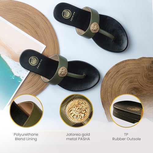Image of JATAREA Slip-On Flat Toe Post T-Strap Sandals for Women