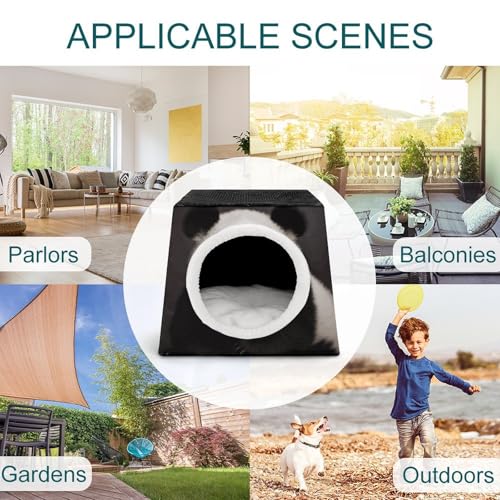 Nichoir pour animaux de compagnie style panda capsule d'espace chaude pour chat et chien d'intérieur