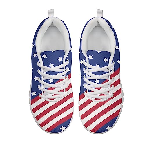 Image of GIFTPUZZ Mens Lace Up Athletic Trainers Running Sneakers Wedge Breathable Gym Lightweight Sports Tennis Shoes