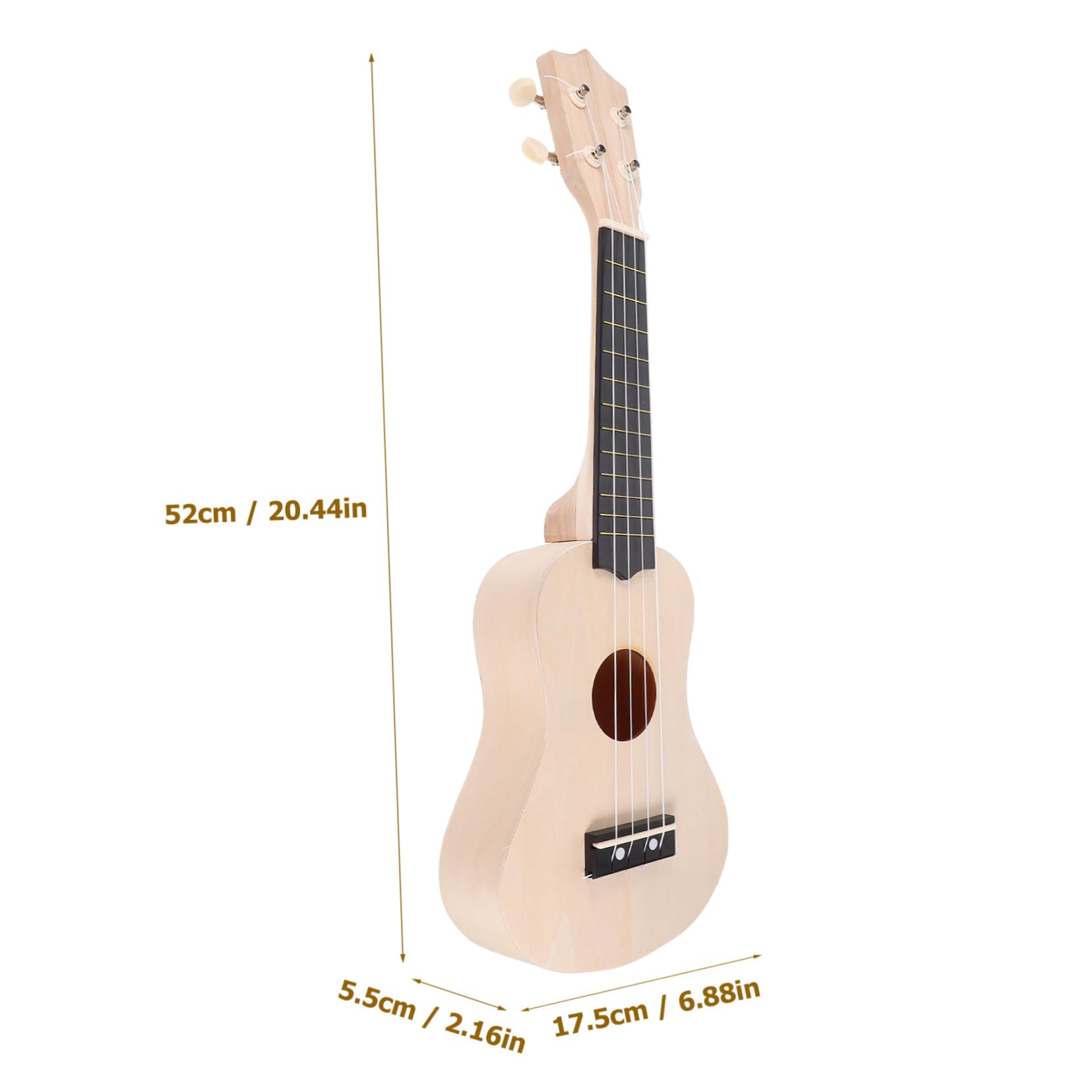 Toddmomy 1Set DIY Ukulele Kit Self Assembly Guitar for Hand Painting Musical Instrument for Adults Lightweight Basswood Materials Stimulate Creativity