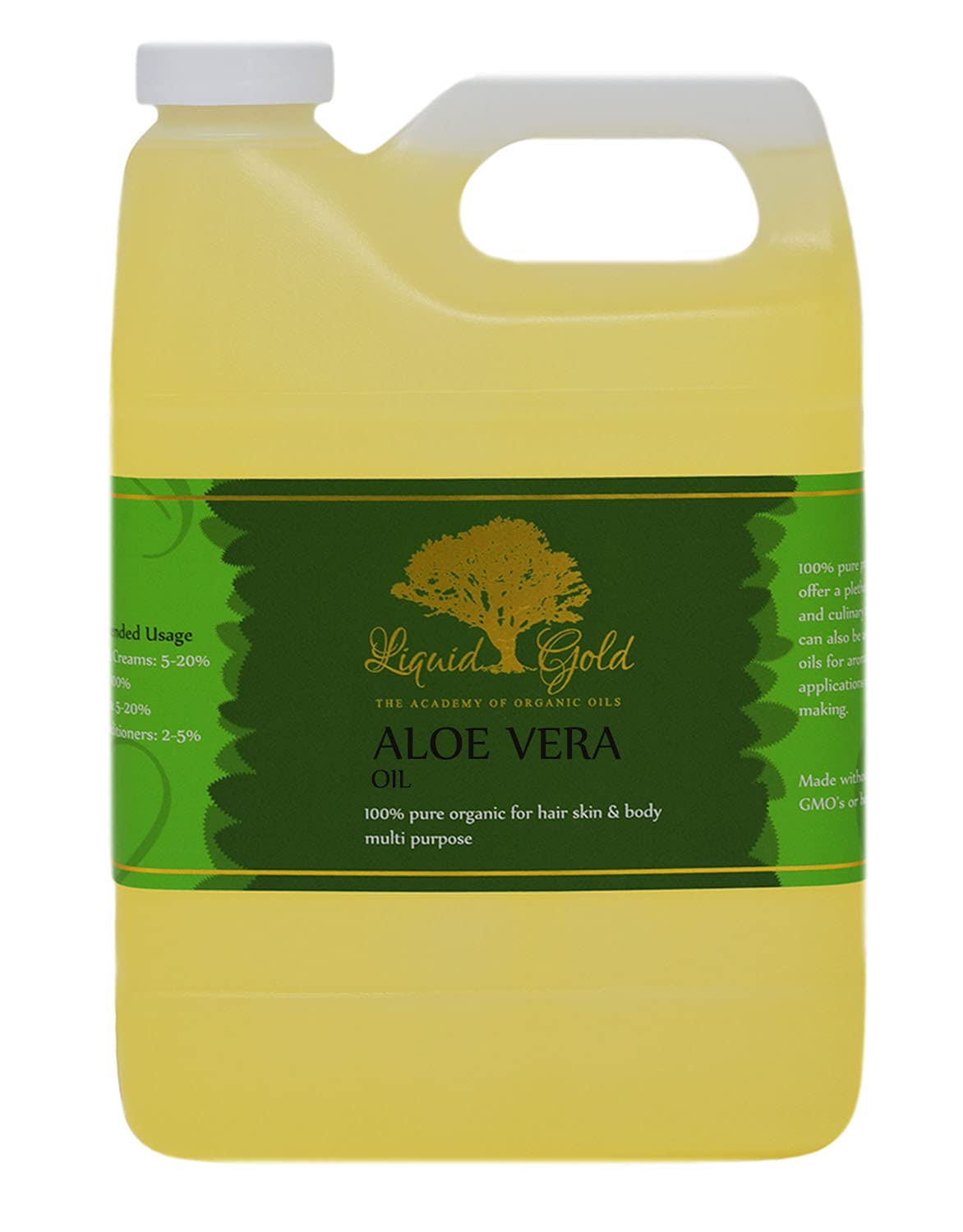 Liquid Gold Inc - 32 oz - Premium Aloe Vera Oil - 100% Pure Natural Organic Skin Hair Body Care
