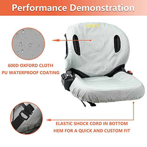 Image of Forklift Tractor Seat Cover, 600D Oxford Cloth Weatherproof Durable Seat Cover for Toyota Forklift Seat Backrests 22 inch H, Approx 20 inch W