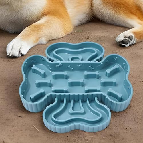 Renopfect Hunde Anti-Schling Napf,Haustier Futternapf Mit Saugnapf | Anti-Schlingen Napf Für Seniorenhunde Zur Geistigen Förderung Und Stressabbau Bei Langeweile Für Innen Und Außen