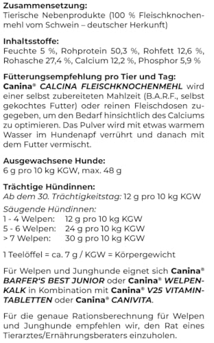 Canina CALCINA Fleischknochenmehl, 800 g