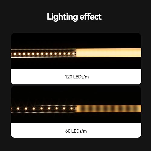 Miniatura 4 de Paquete de 6 canales de aluminio LED en forma de U de 3.3 pies con cubierta difusora blanca lechosa, clips de montaje y tapas finales, perfiles de