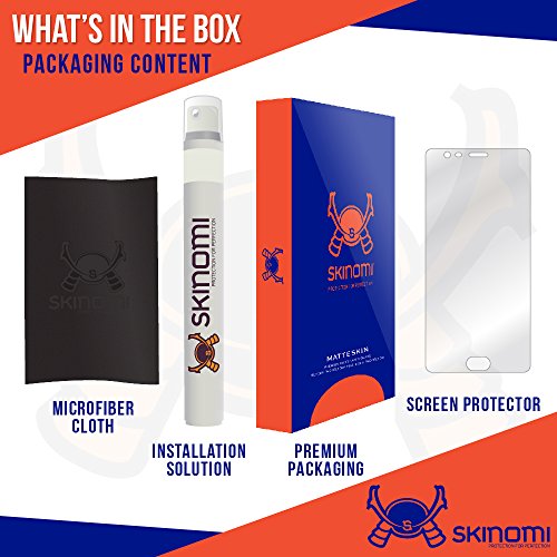 Skinomi Matte Screen Protector Compatible With Oneplus 3T Anti-Glare Matte Skin Tpu Anti-Bubble Film #TOP1
