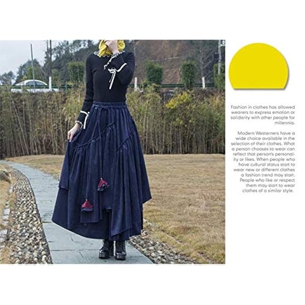 BININBOX Gonna Vintage Invernale Lunga per Ragazza e Donna Copre Ginocchia Autunno e Inverno