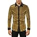 Generico Camicia Glitterata da Uomo con Paillette a Maniche...