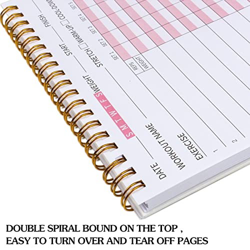 Fitness Journal Workout Planner Notepad For Women & Men Weight Loss,Daily Gym,Exercise Goals,Bodybuilding Progress,Wellness Tracker,6.7 X 9.4 inches, 60 sheets - Thumbnail 5