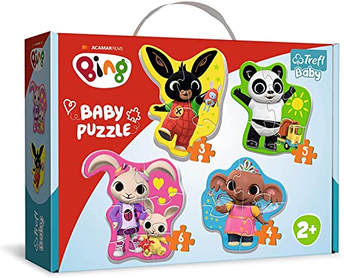 Trefl-Puzzel-Bing-Bunny-van-3-tot-6-elementen-4-Sets-Bing-en-Vriendjes-voor-kinderen-vanaf-2-jaar
