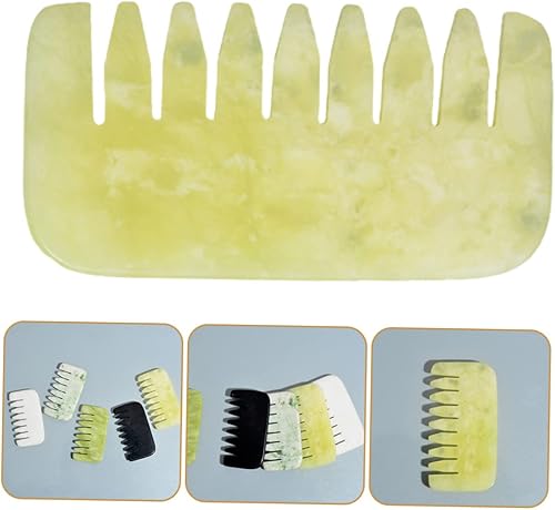Miniatura 4 de Healeved Peine de masaje peine de jade peine de cuero cabelludo masajeador peine raspador cuero cabelludo herramientas masaje peine pelo gua sha