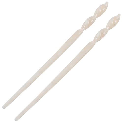 Beaupretty Accesorios para el cabello de acetato de 2 piezas palillos japoneses vintage de diseño giratorio para peinar