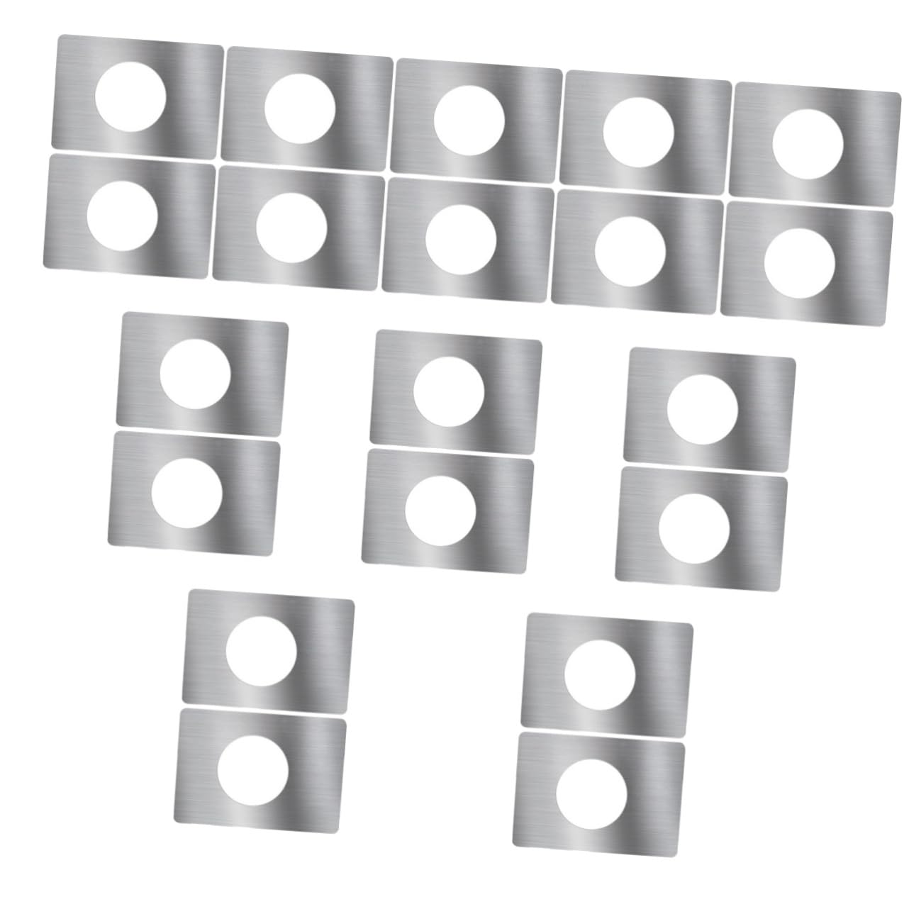 NUOBESTY 10 ensembles Pièce De Réparation De Serrure De Porte Plaque De Trou De Porte En Acier Renfort De Bouton De Porte Renfort De Serrure De Porte Plaques De Gâche Butée 2 pièces * 10