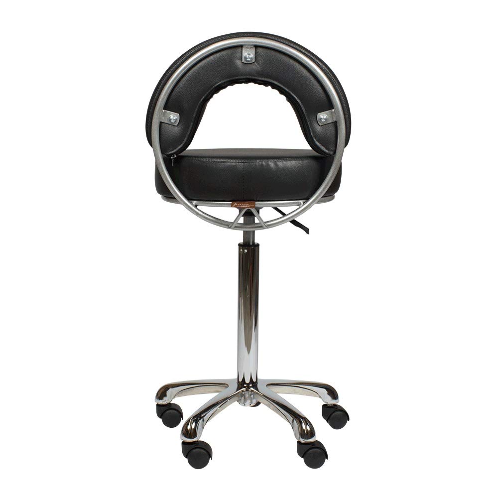 Sedia ausiliaria manicure pedicure altezza standard professionale Zen (nero)
