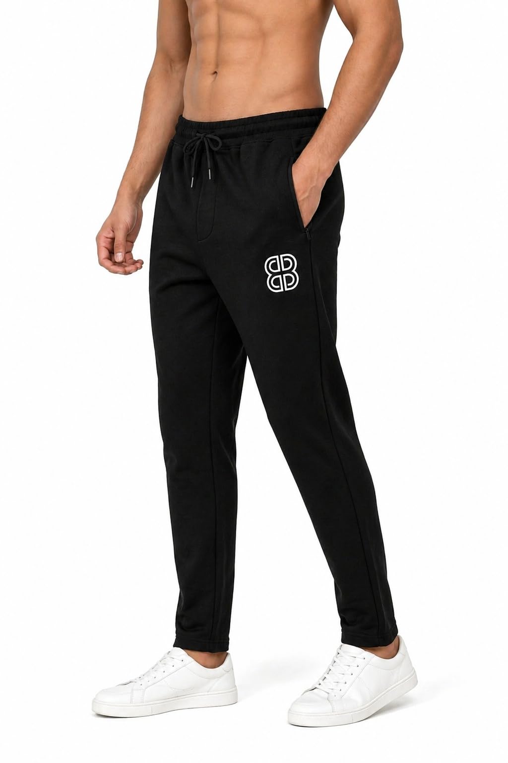 Twin Bro's Men’s Cotton Track Pants – Black Breathable, Premium Zipper Pockets Comfortable for Gym, Running, Jogging, Travel & Sleepwear-picture-27
