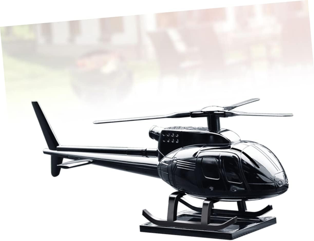 Garneck 1pc Solar-Powered Alloy Helicopter Car Dashboard Decoration with Function Rotating Airplane Ornament for Relief and Nature Enjoyment for Decor