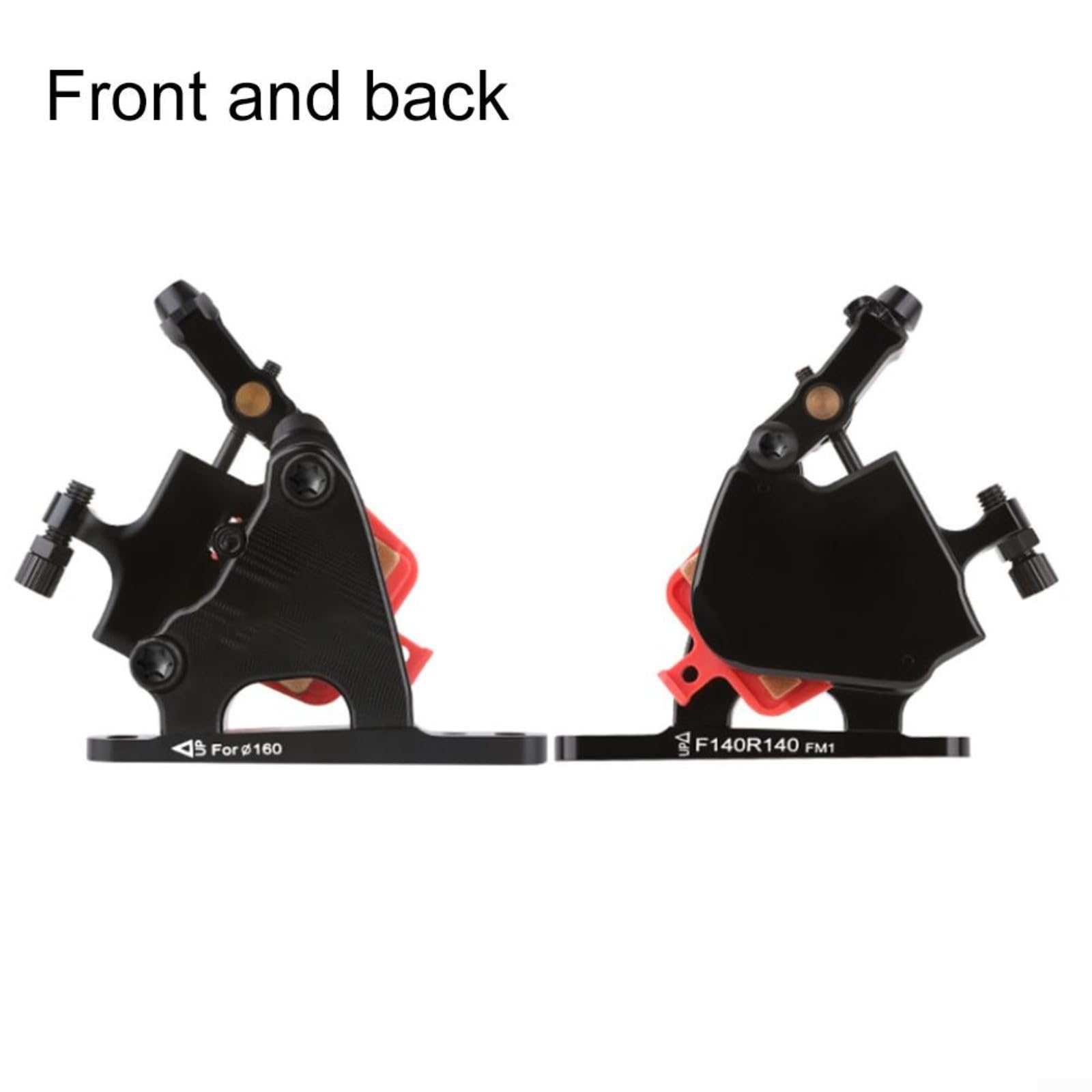 Juego de freno de disco hidráulico para bicicleta de carretera, kit de pinza de montaje plano con disco de freno delantero trasero de 140/160 mm para bicicleta de montaña para bicicleta de