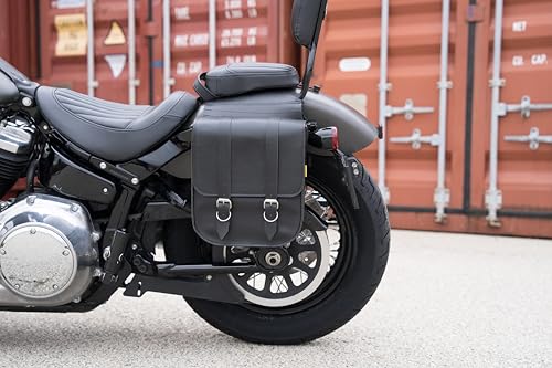 Juego de Alforjas para Moto de Cuero Sintético 15 Lts miniatura 5