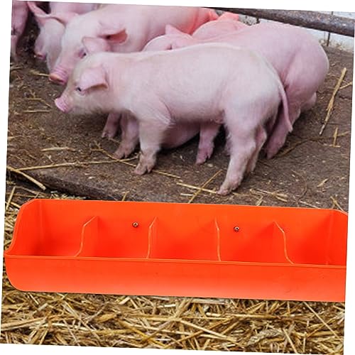 Mangeoire murale pour porcelets à multi-compartiments orange en plastique durable