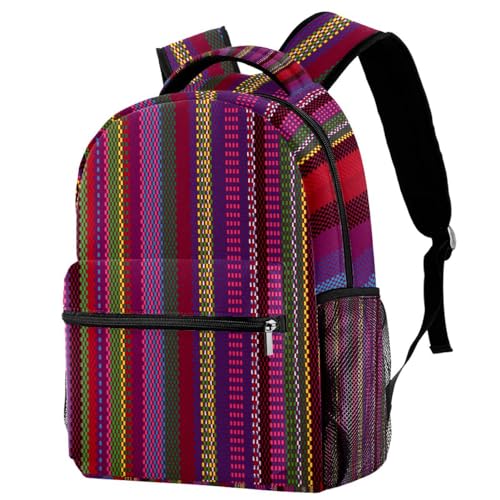 Sac à dos d'école haut de gamme aux finitions bohèmes multicolores durables