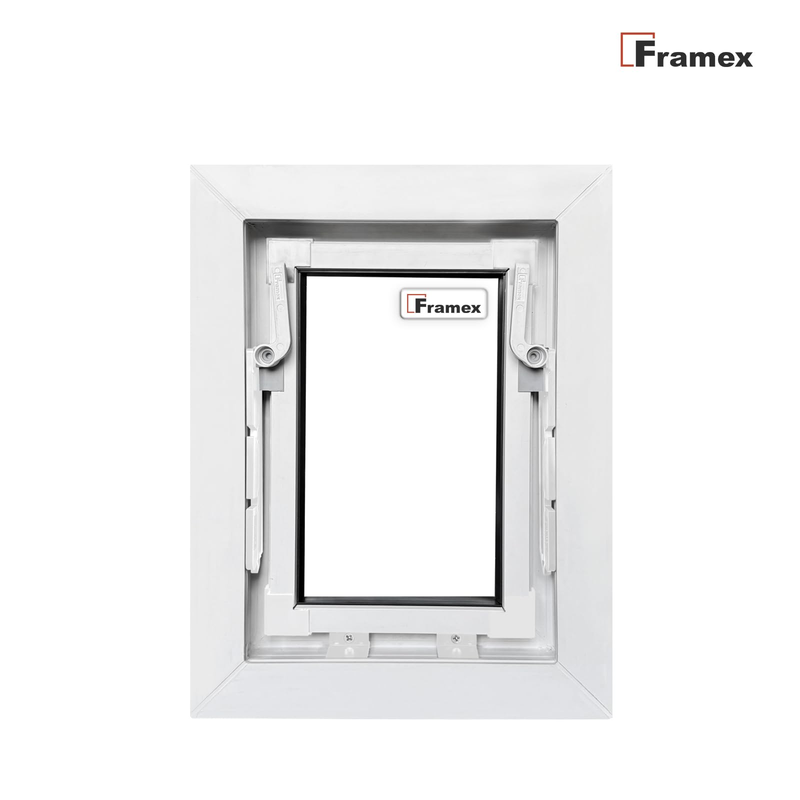 Finestra in PVC, a Ribalta e a Battente, Bianca, 100 x 60 cm (1000 x 600 mm), Vetro Singolo – Finestra in PVC con funzione di Ribalta e a Battente, per ventilazione, scantinati