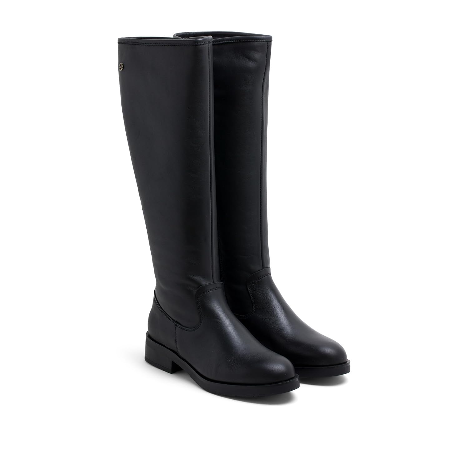 Porronet Botas altas de piel con cremallera belén Mujer | Piel auténtica, tacón de 3,5 cm, cierre de cremallera, suela antideslizante, hechas a mano en España, para invierno